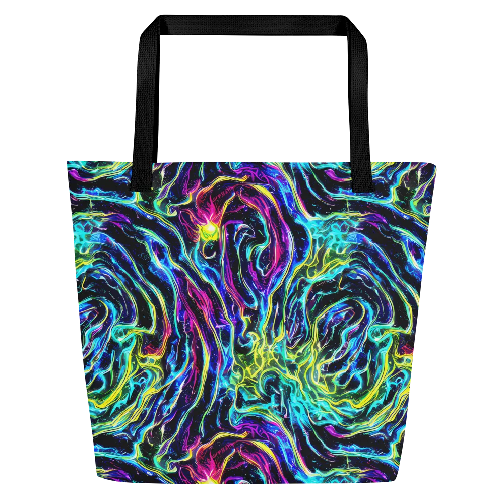 Prismatic Wildfire on Large Tote Bag W/ Pocket — Front