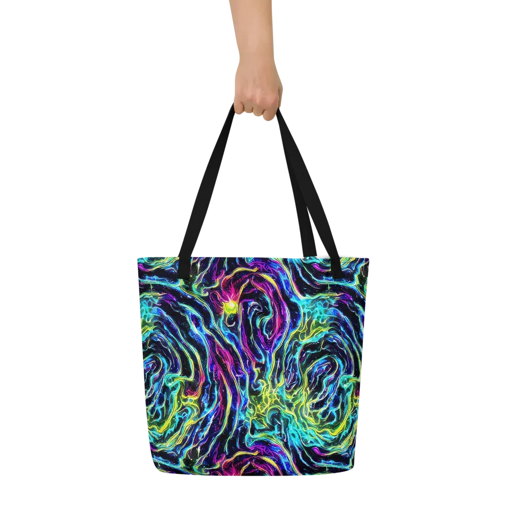 Prismatic Wildfire on Large Tote Bag W/ Pocket — Front