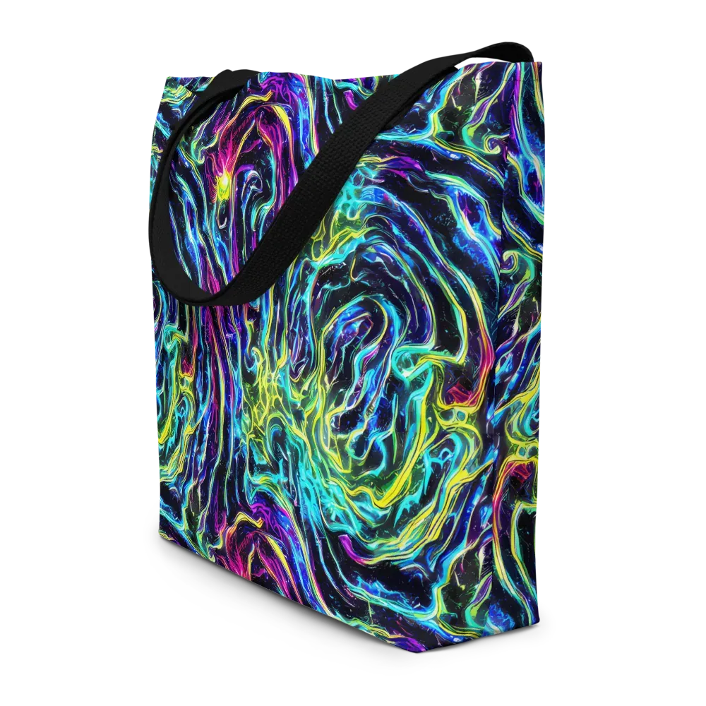 Prismatic Wildfire on Large Tote Bag W/ Pocket — Front