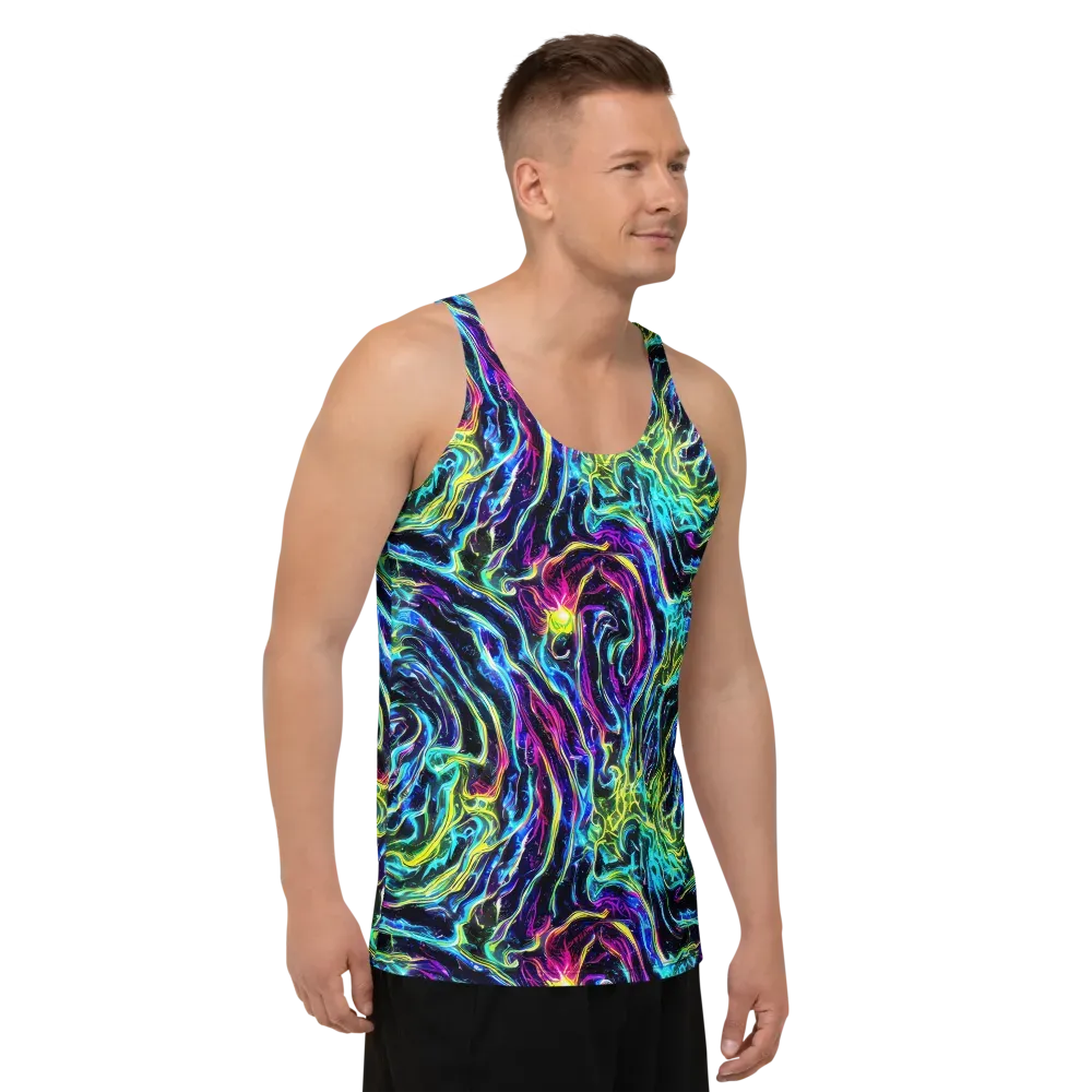 Prismatic Wildfire on Men's Tank Top — Right Front