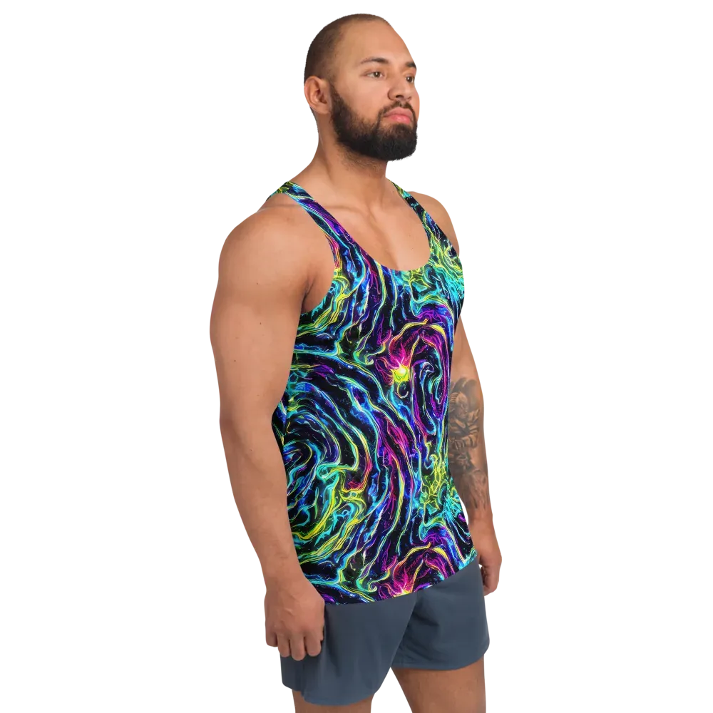 Prismatic Wildfire on Men's Tank Top — Right Front