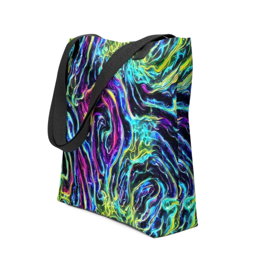 Prismatic Wildfire on a Tote Bag