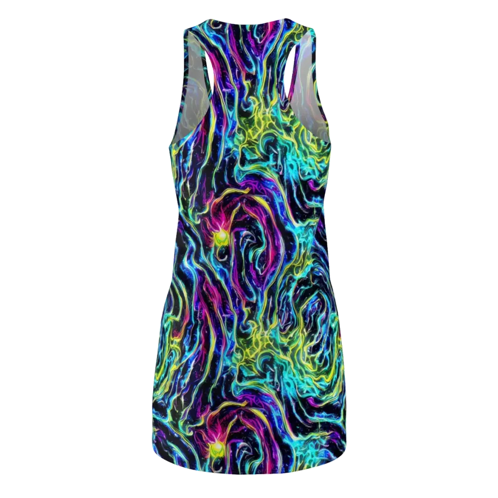 Prismatic Wildfire on Racerback Dress — Back