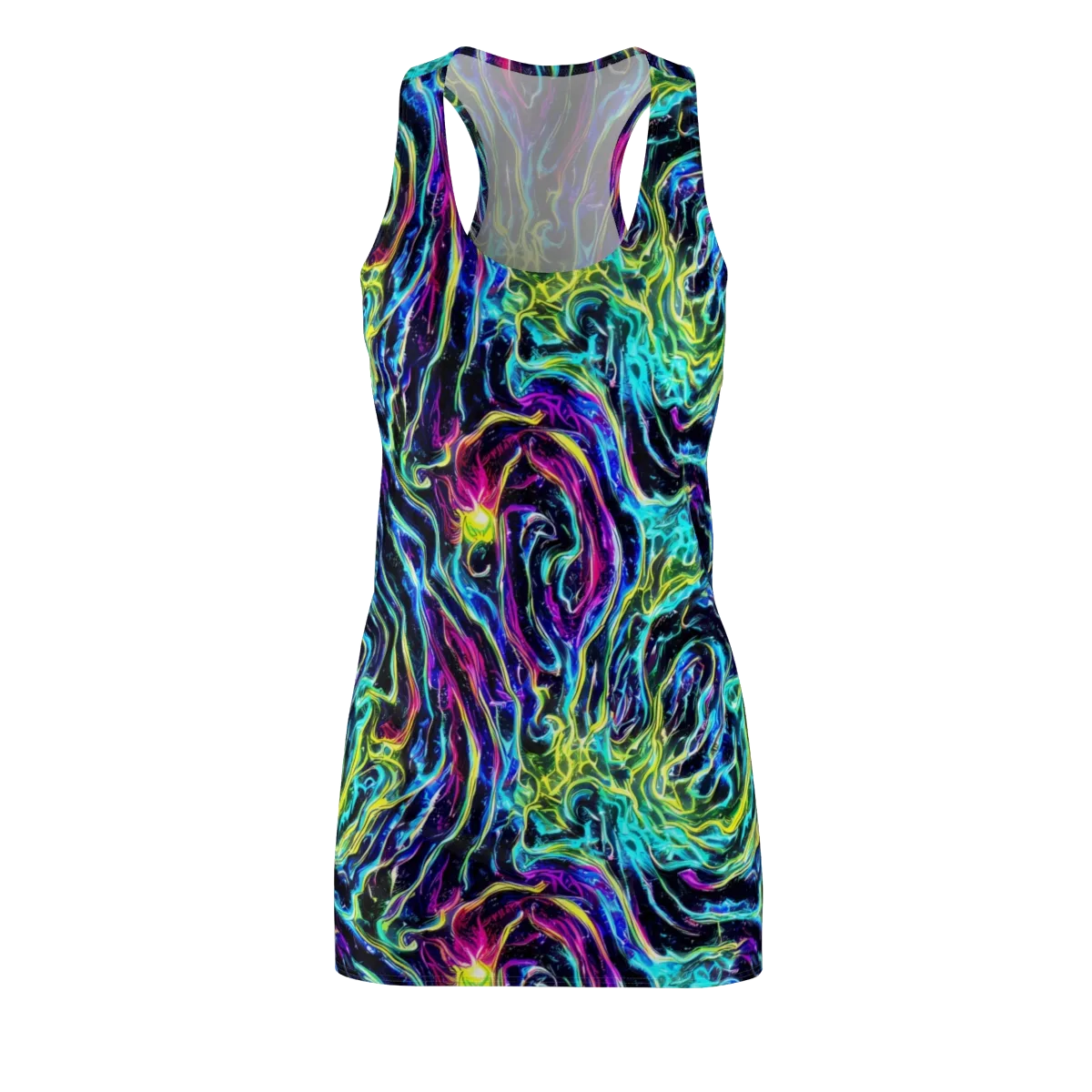 Prismatic Wildfire on Racerback Dress — Front