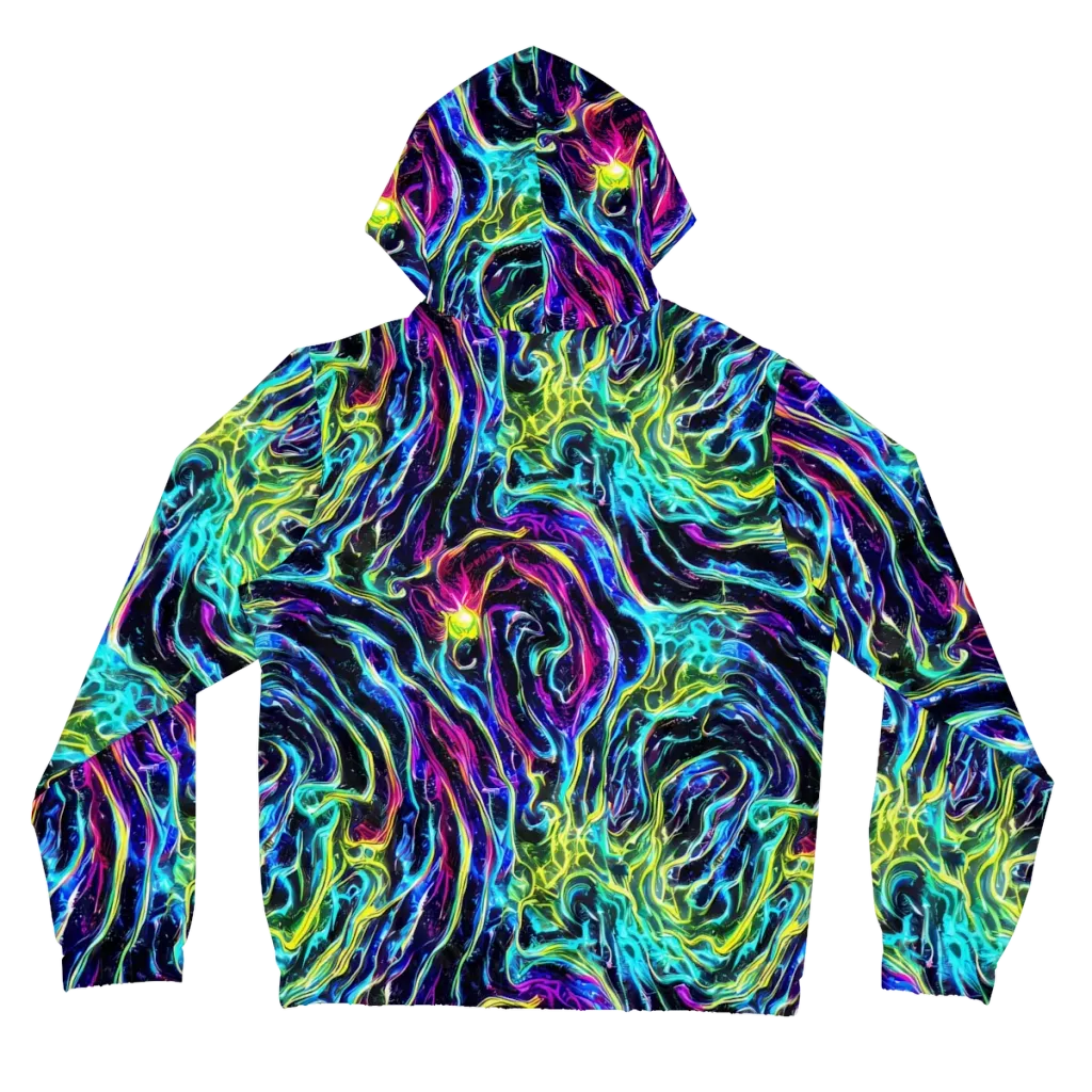 Prismatic Wildfire on Women's Full-Zip Hoodie — Back