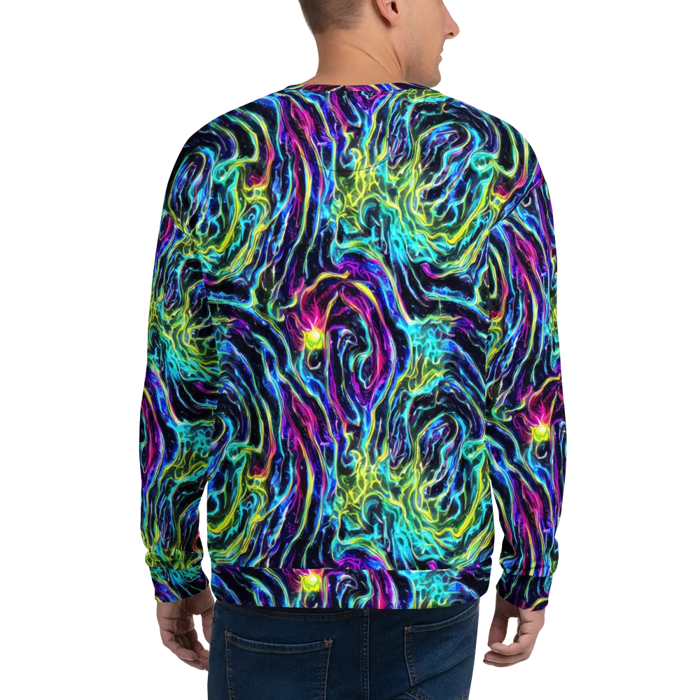 Prismatic Wildfire on Sweatshirt — Back