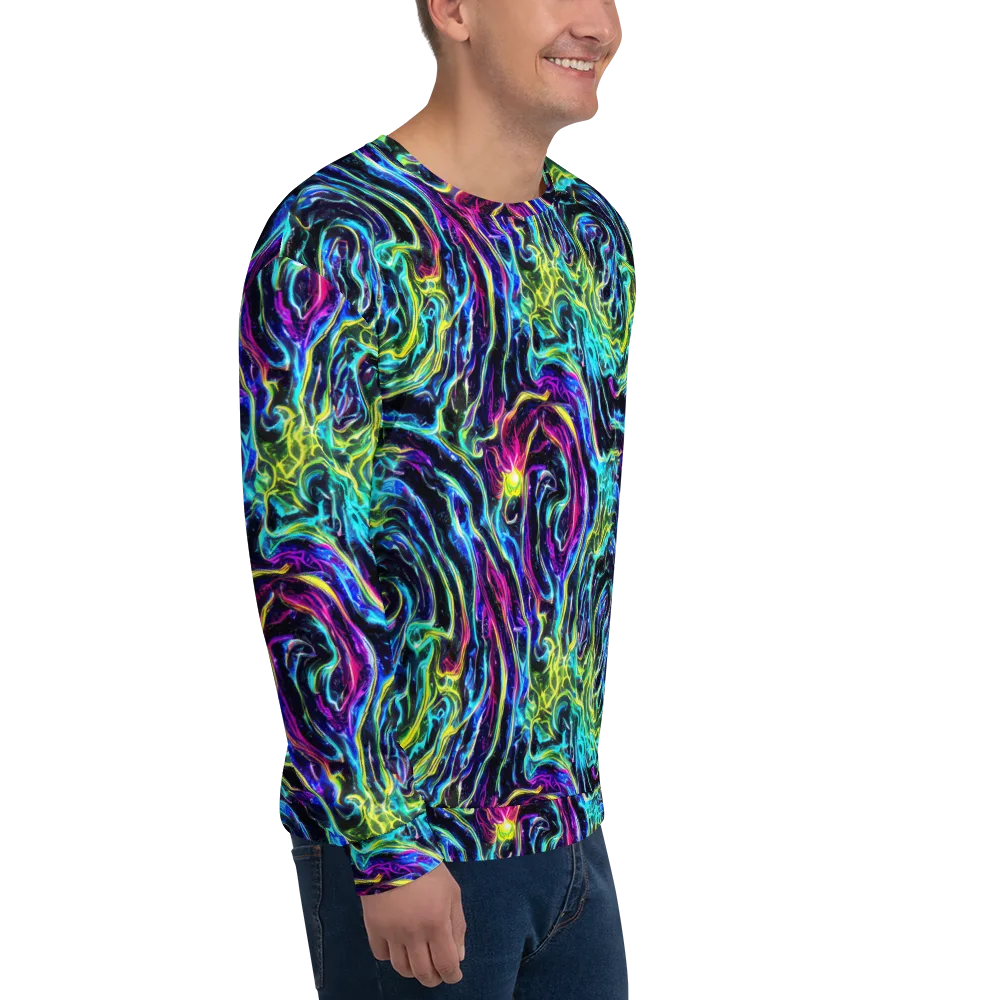 Prismatic Wildfire on Sweatshirt — Right Front