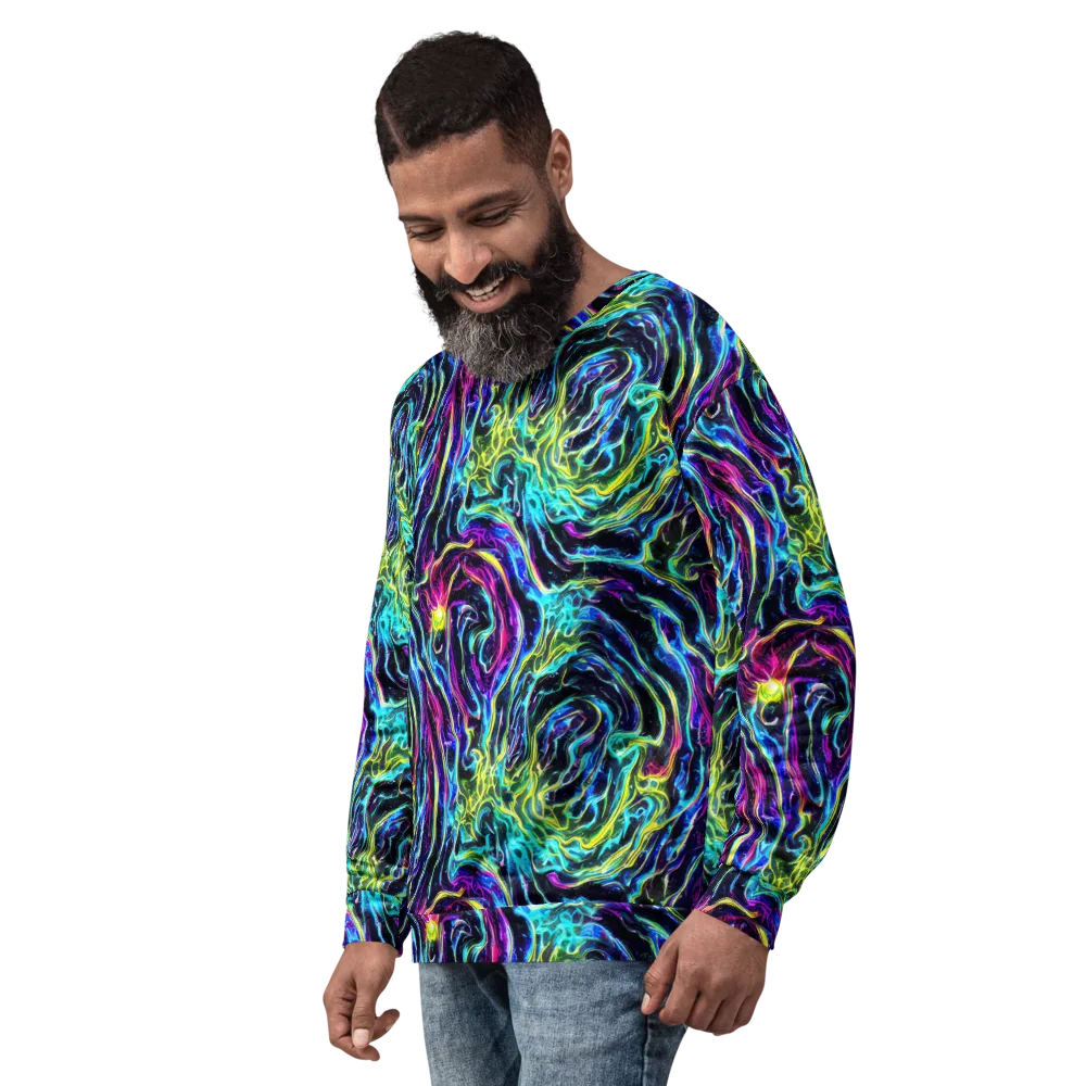 Prismatic Wildfire on Sweatshirt — Left Front
