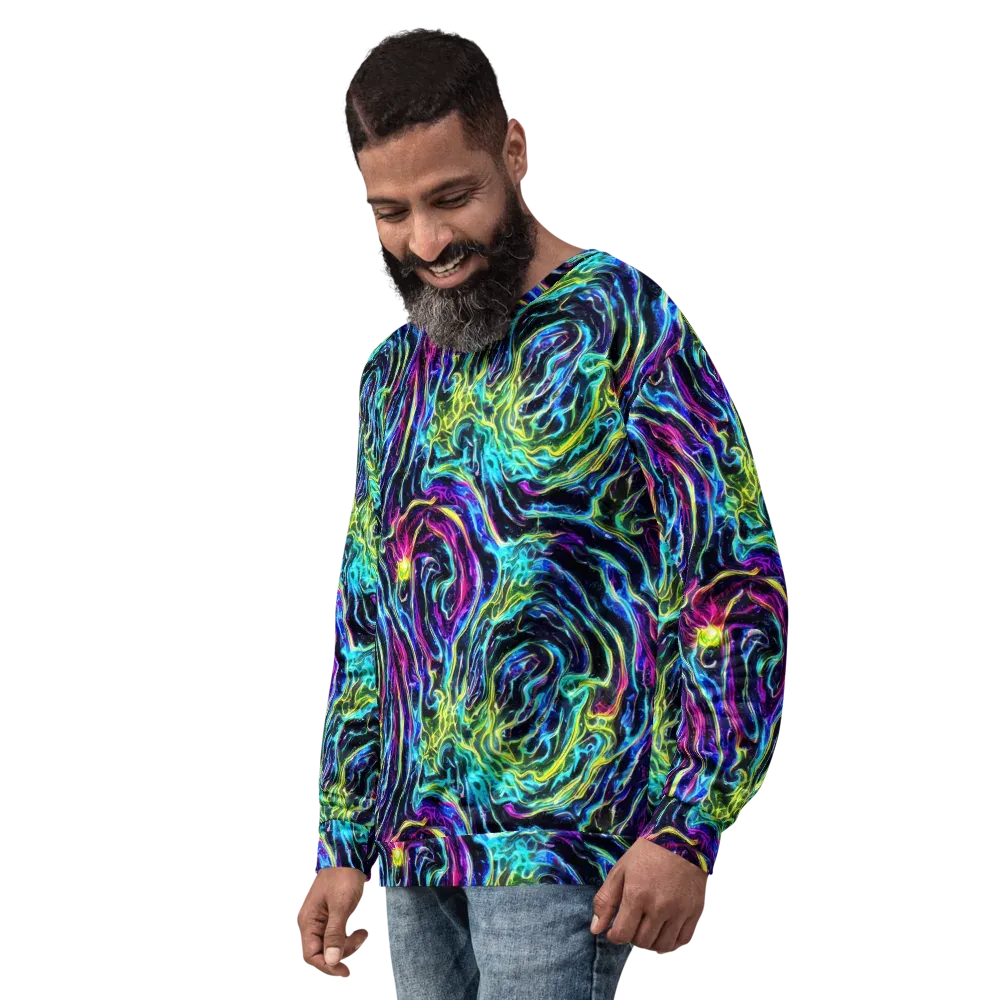 Prismatic Wildfire on Sweatshirt — Left Front