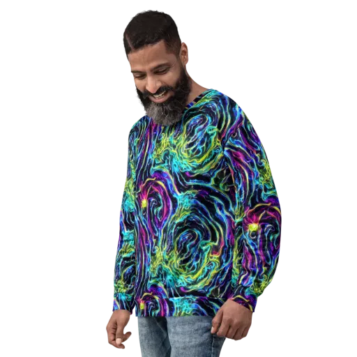 Prismatic Wildfire on a Sweatshirt