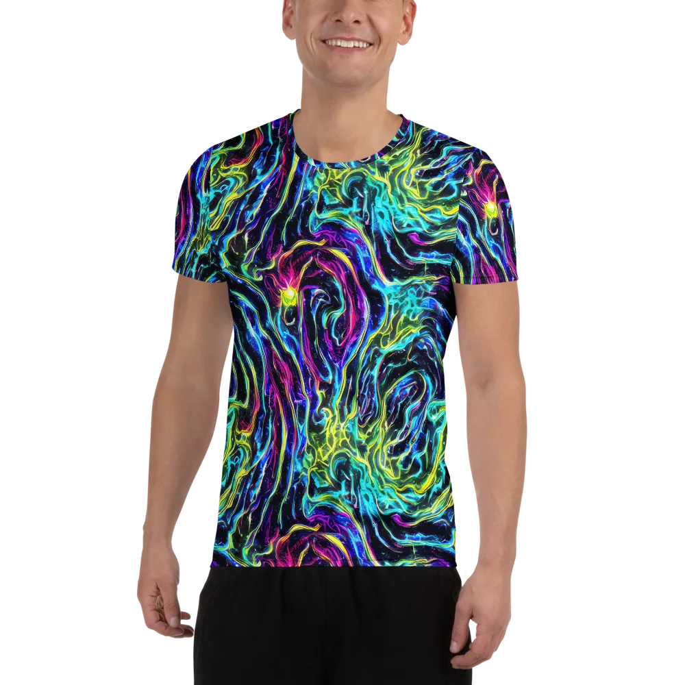 Prismatic Wildfire on Men's Athletic T-Shirt — Front