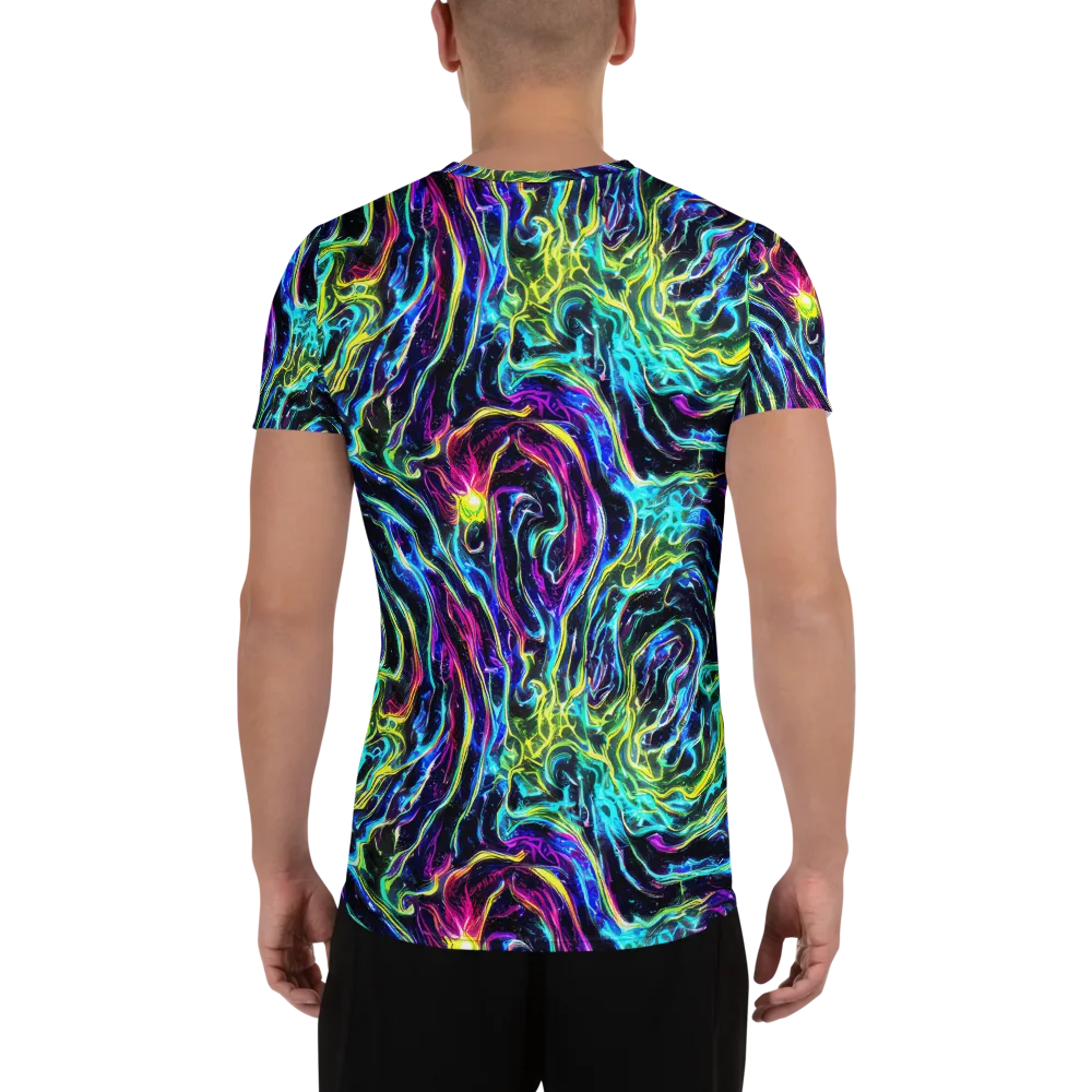 Prismatic Wildfire on Men's Athletic T-Shirt — Back