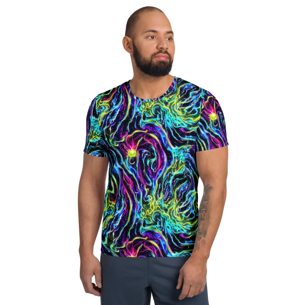 Prismatic Wildfire on Men's Athletic T-Shirt — Front