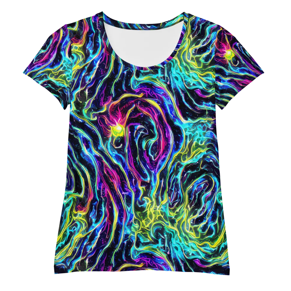 Prismatic Wildfire on Women's Athletic T-Shirt — Front