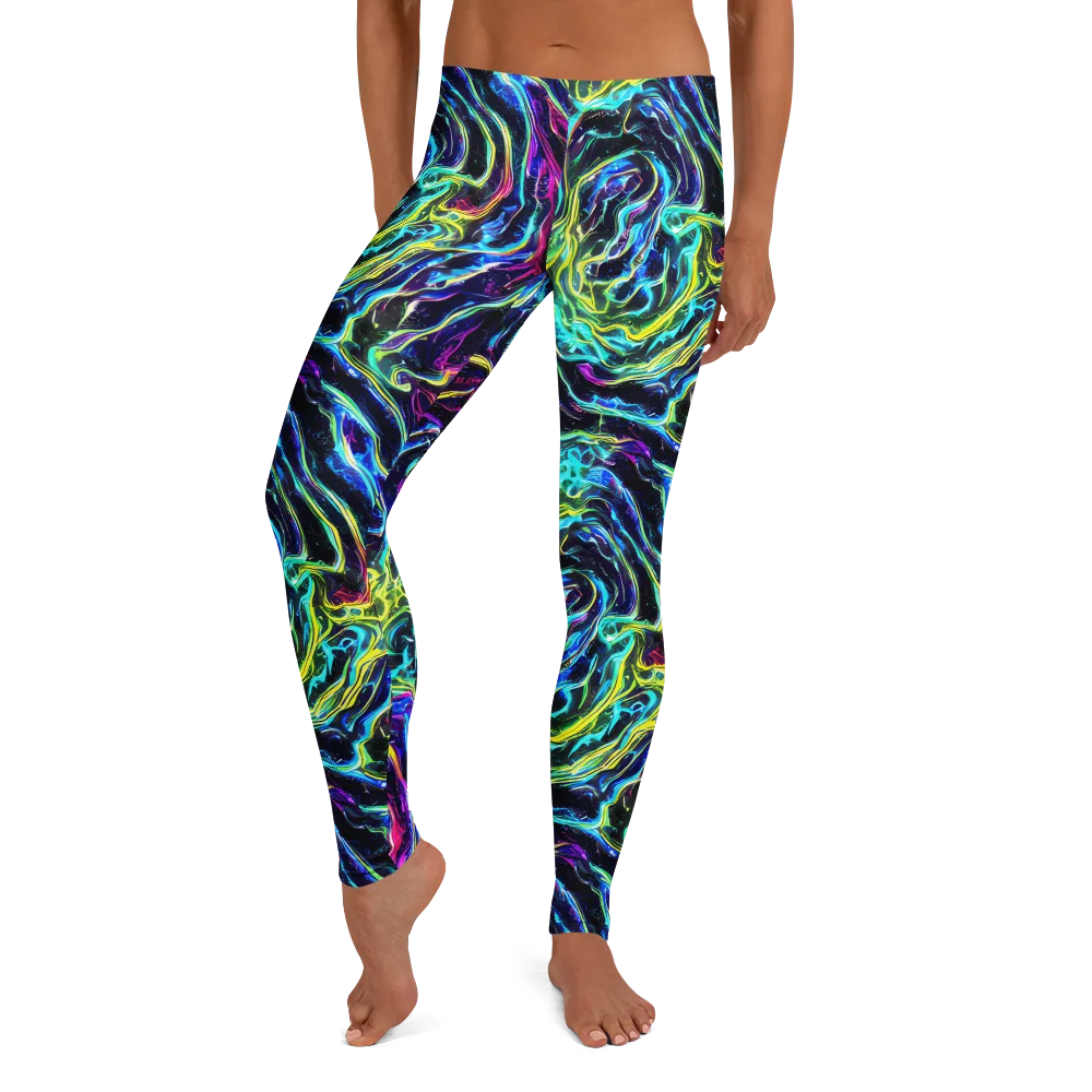 Prismatic Wildfire on Leggings — Front
