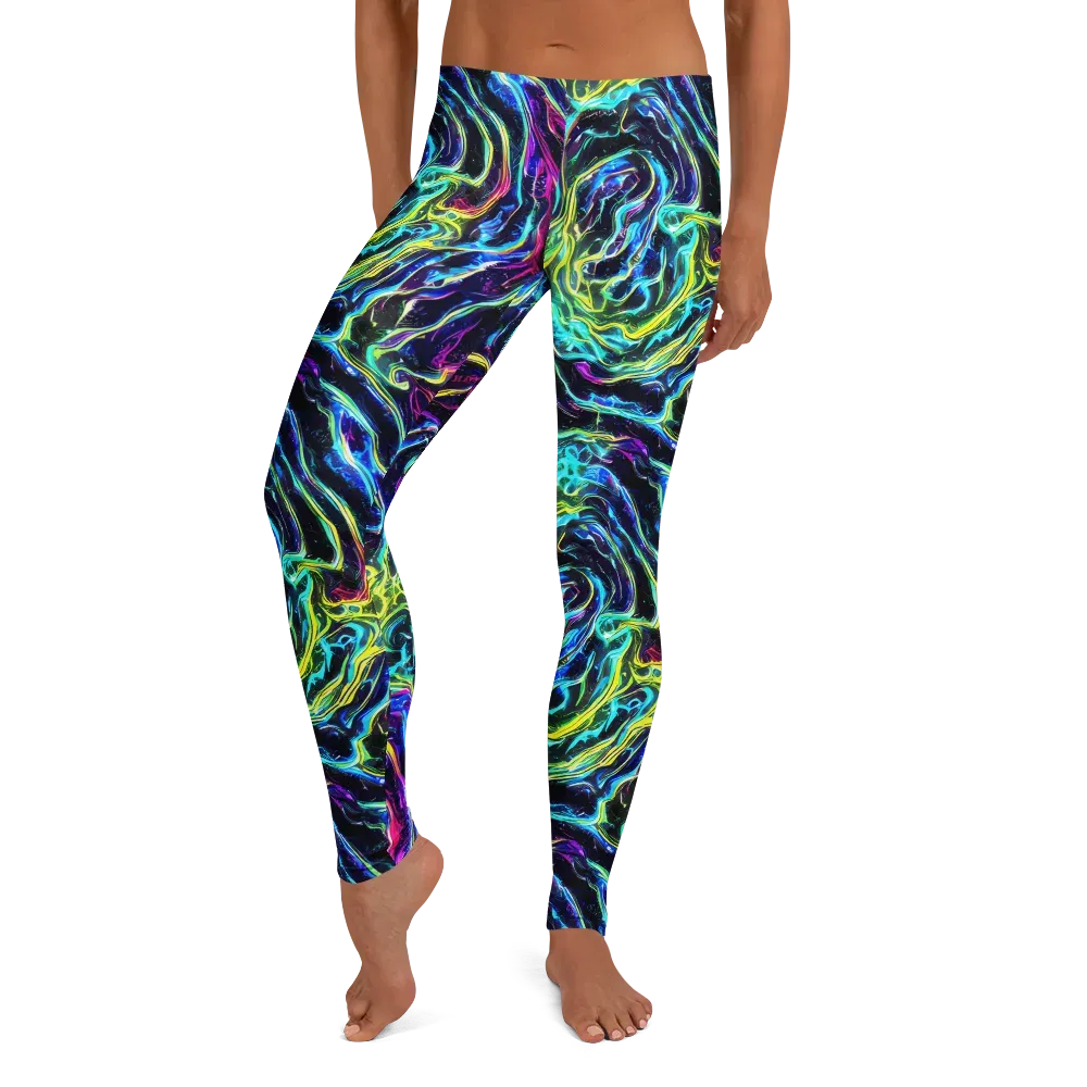 Prismatic Wildfire on Leggings — Front