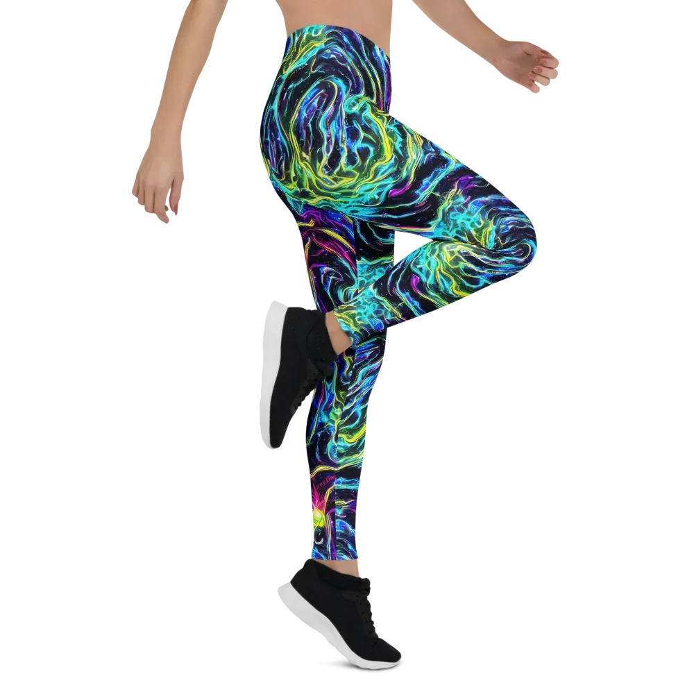 Prismatic Wildfire on Leggings — Right