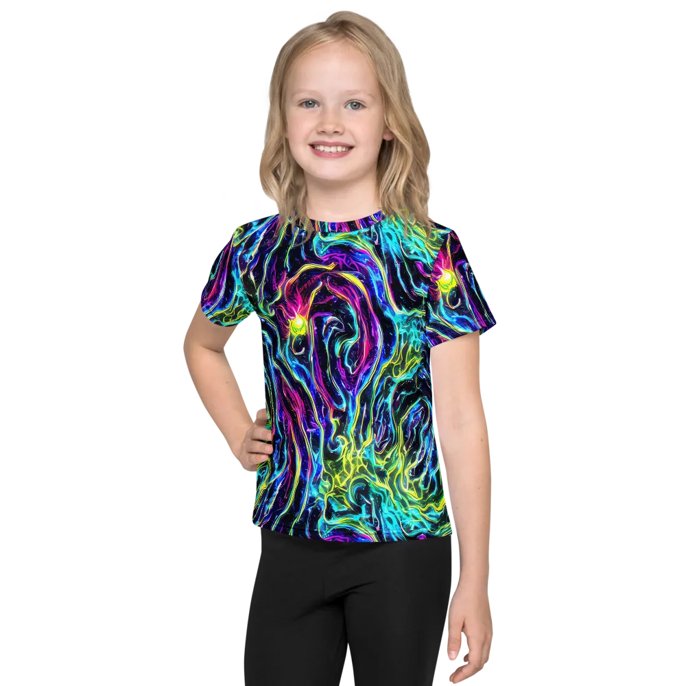 Prismatic Wildfire on Kids Crew Neck T-Shirt — Front