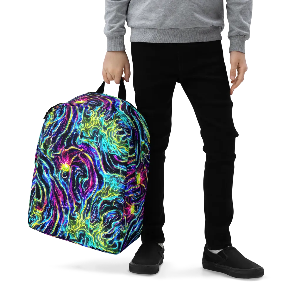 Prismatic Wildfire on Minimalist Backpack — Zoomed-in