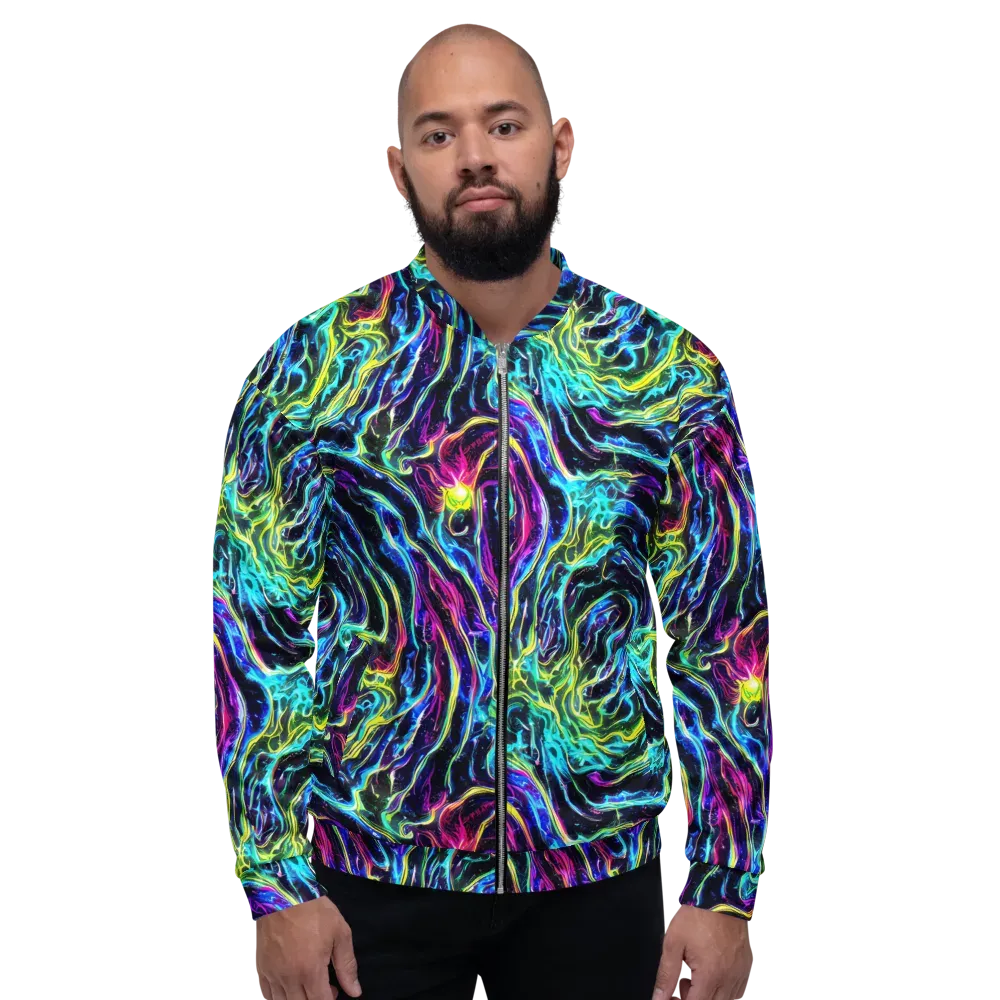 Prismatic Wildfire on Bomber Jacket — Front