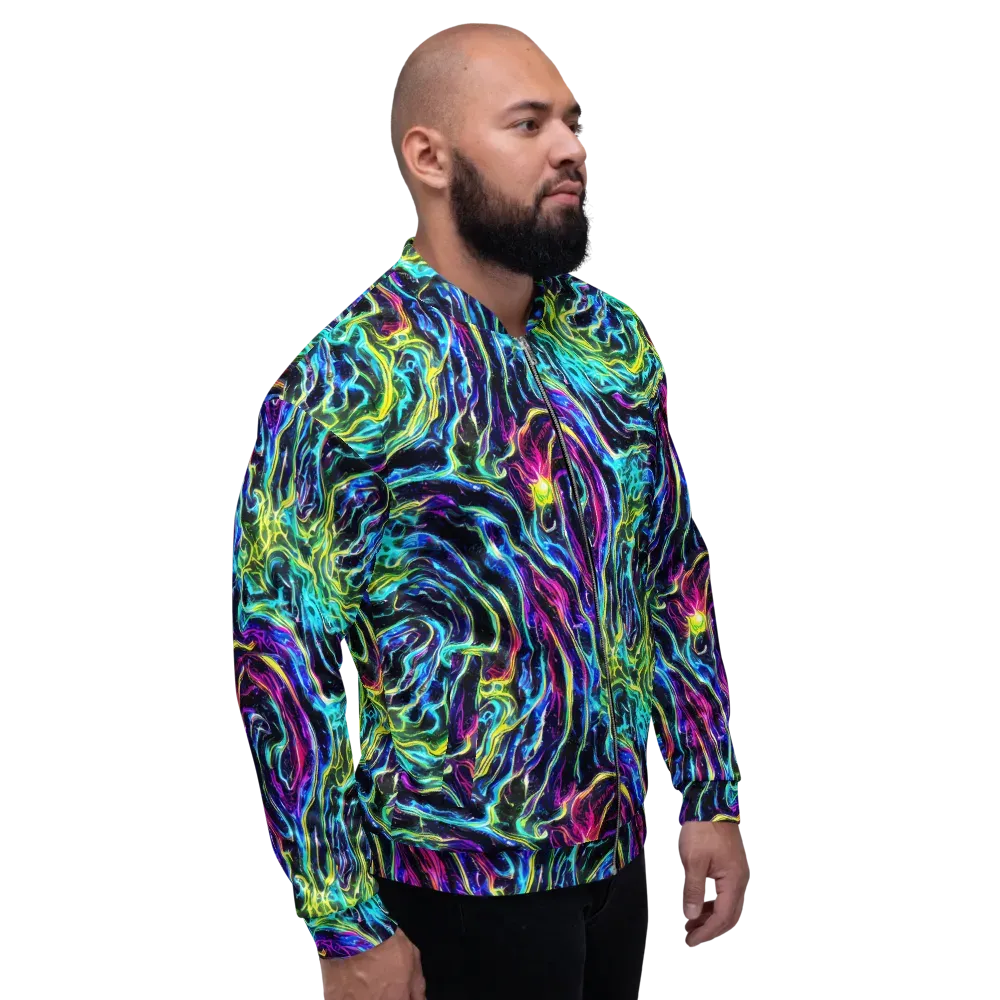Prismatic Wildfire on Bomber Jacket — Right