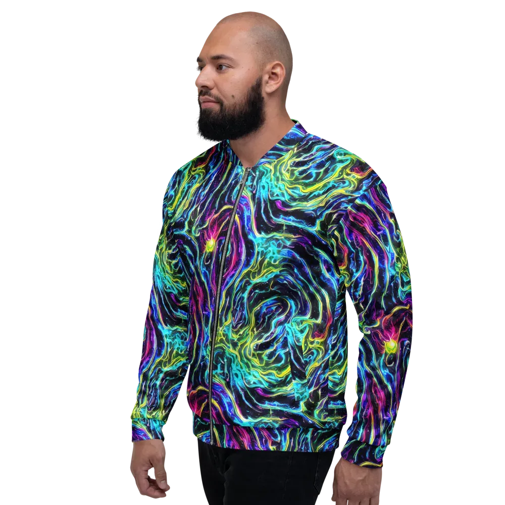 Prismatic Wildfire on Bomber Jacket — Left