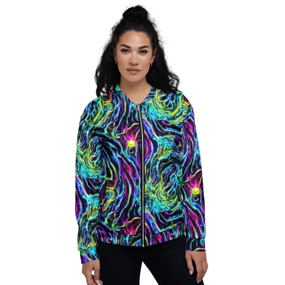 Prismatic Wildfire on Bomber Jacket — Front