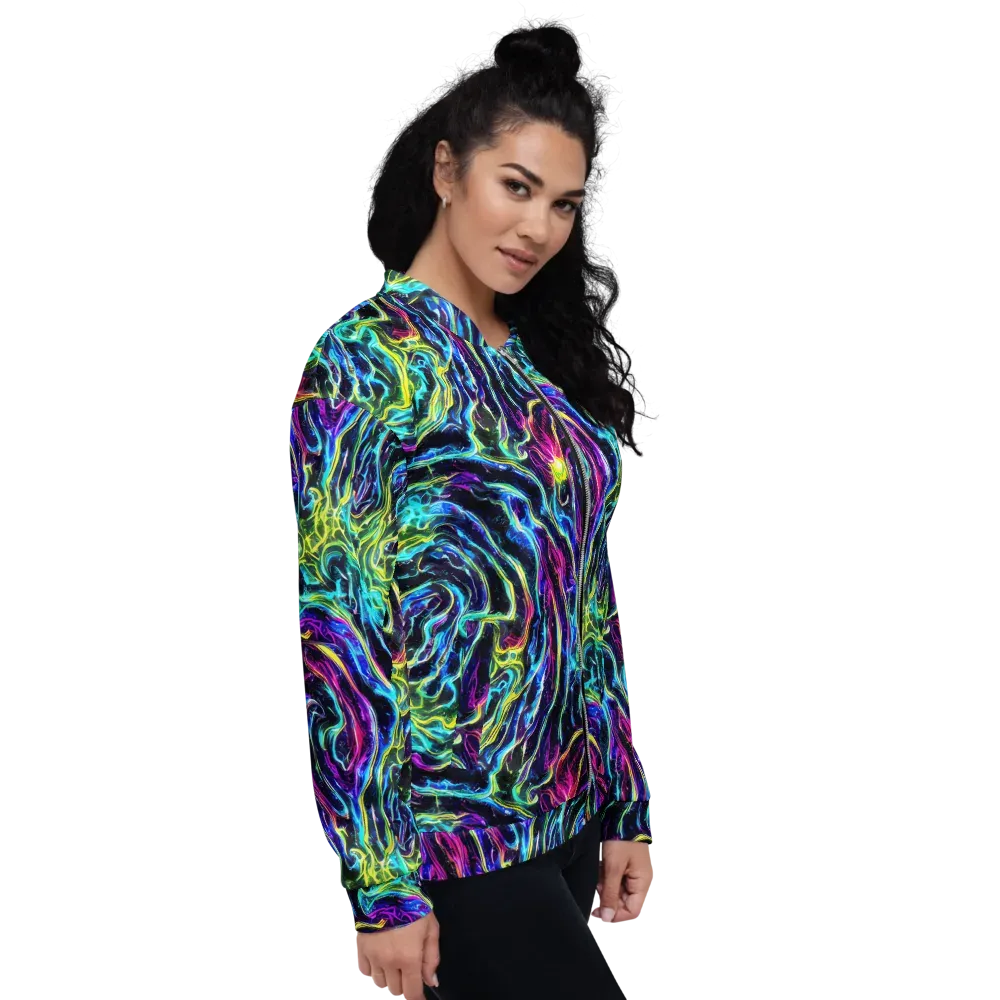 Prismatic Wildfire on Bomber Jacket — Right