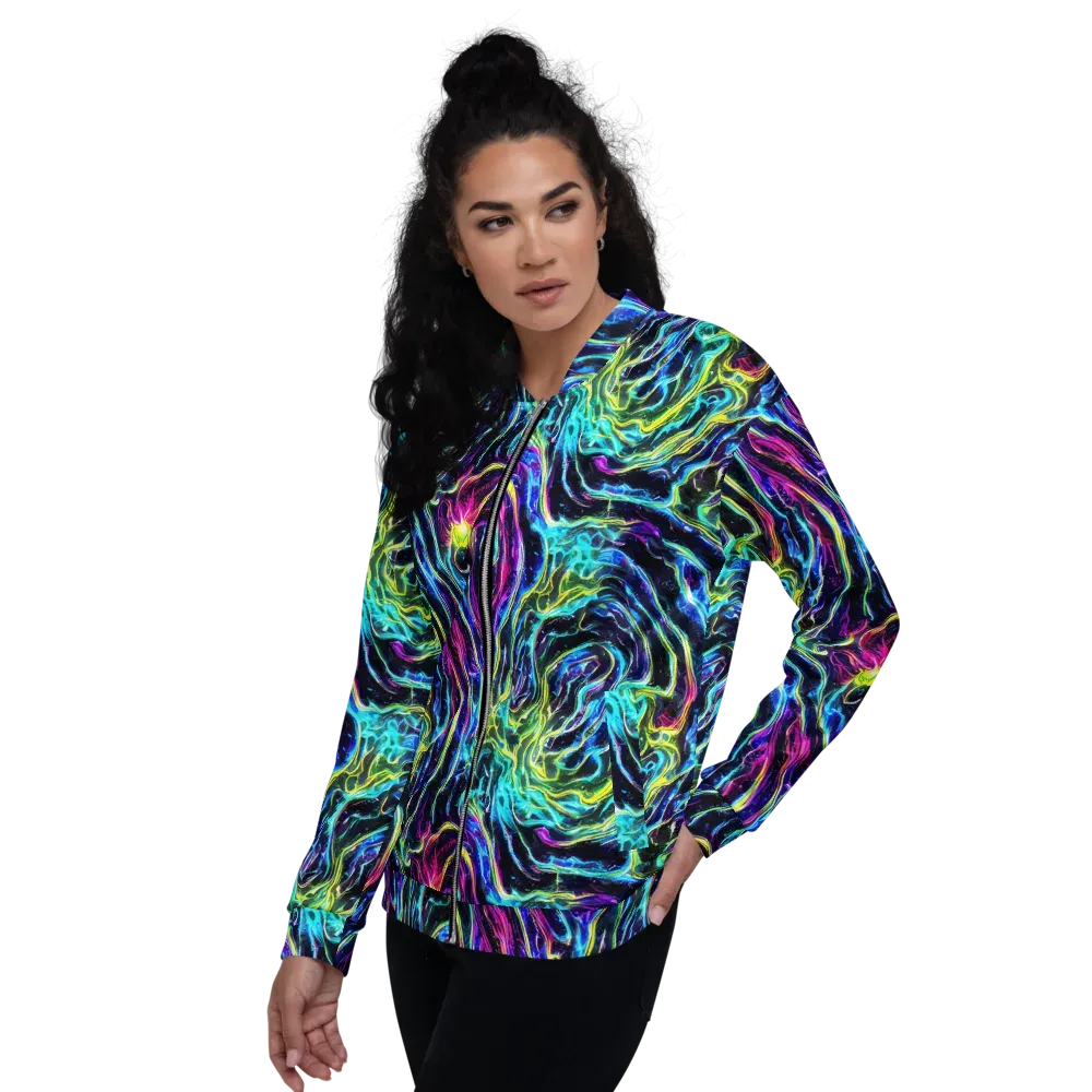 Prismatic Wildfire on Bomber Jacket — Left