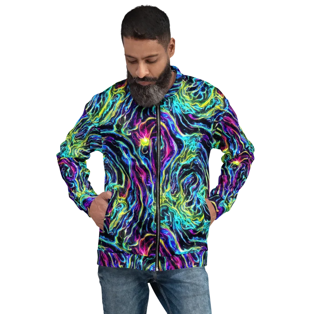 Prismatic Wildfire on Bomber Jacket — Front