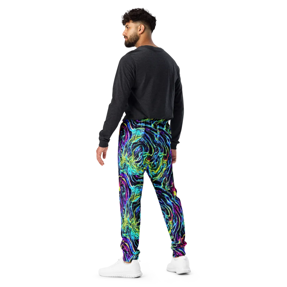 Prismatic Wildfire on Men's Joggers — Back
