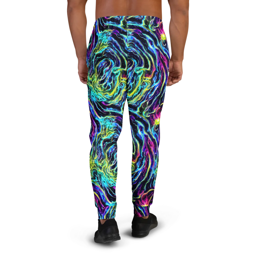 Prismatic Wildfire on Men's Joggers — Back