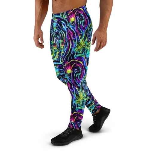 Prismatic Wildfire on a Men's Joggers