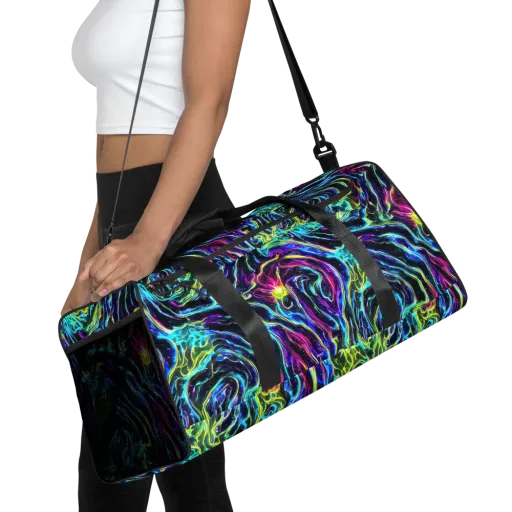 Prismatic Wildfire on a Duffle Bag