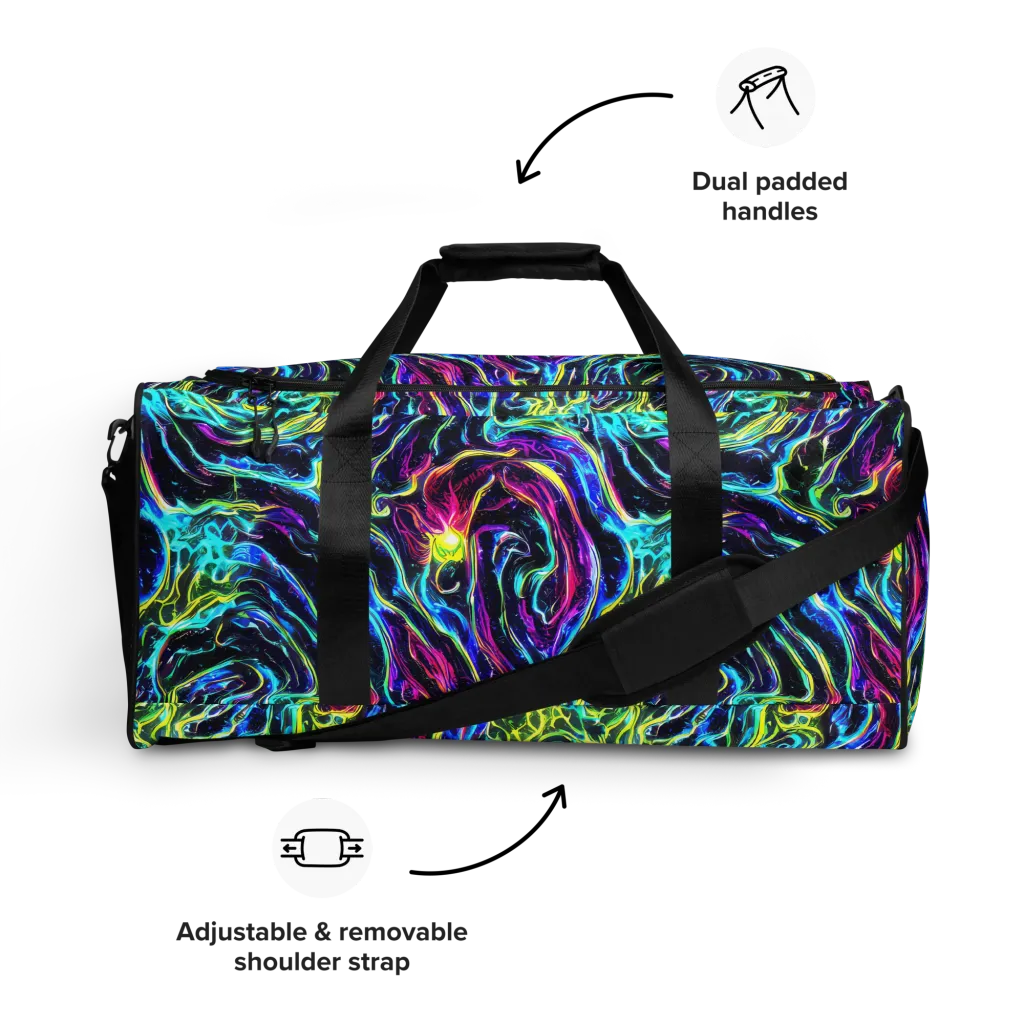 Prismatic Wildfire on Duffle Bag — Front