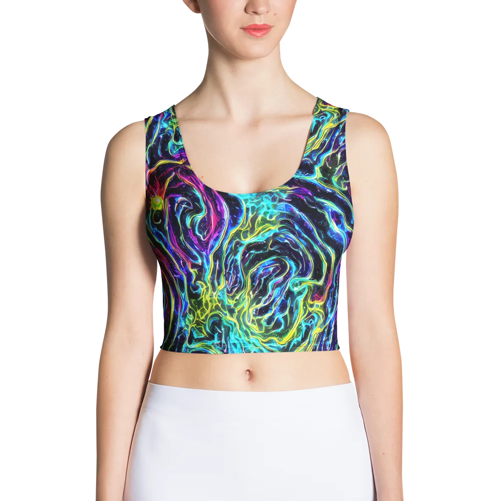 Prismatic Wildfire on Crop Top — Front