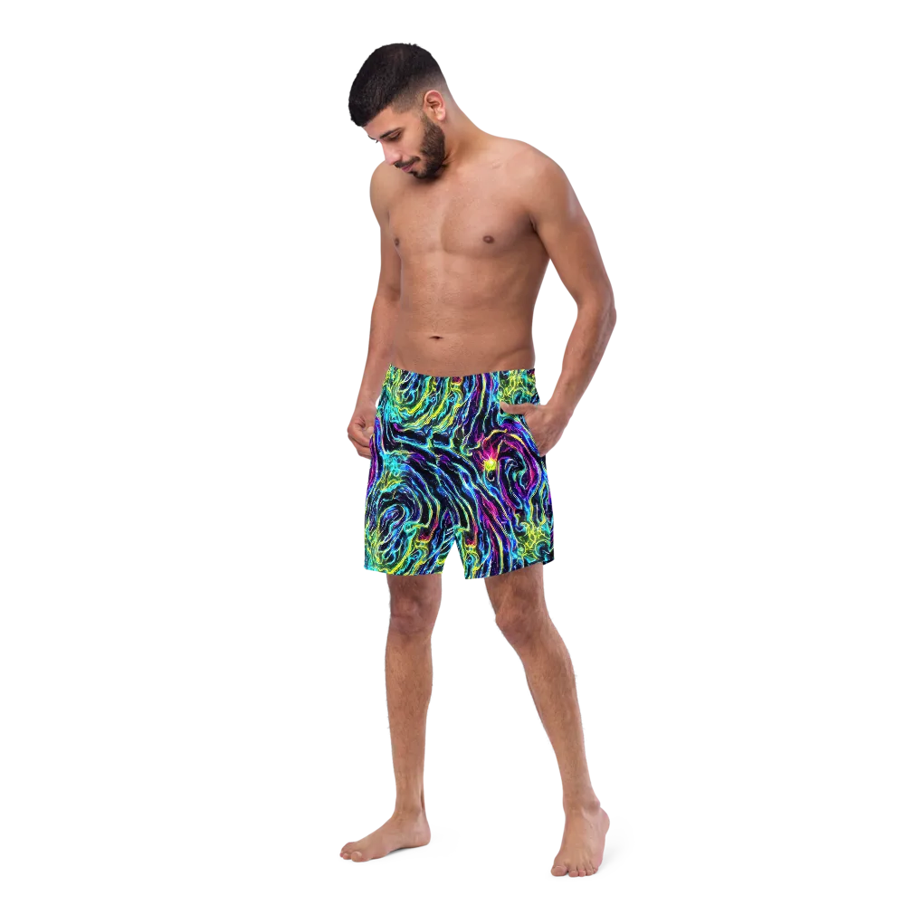Prismatic Wildfire on Swim Trunks — Left Front
