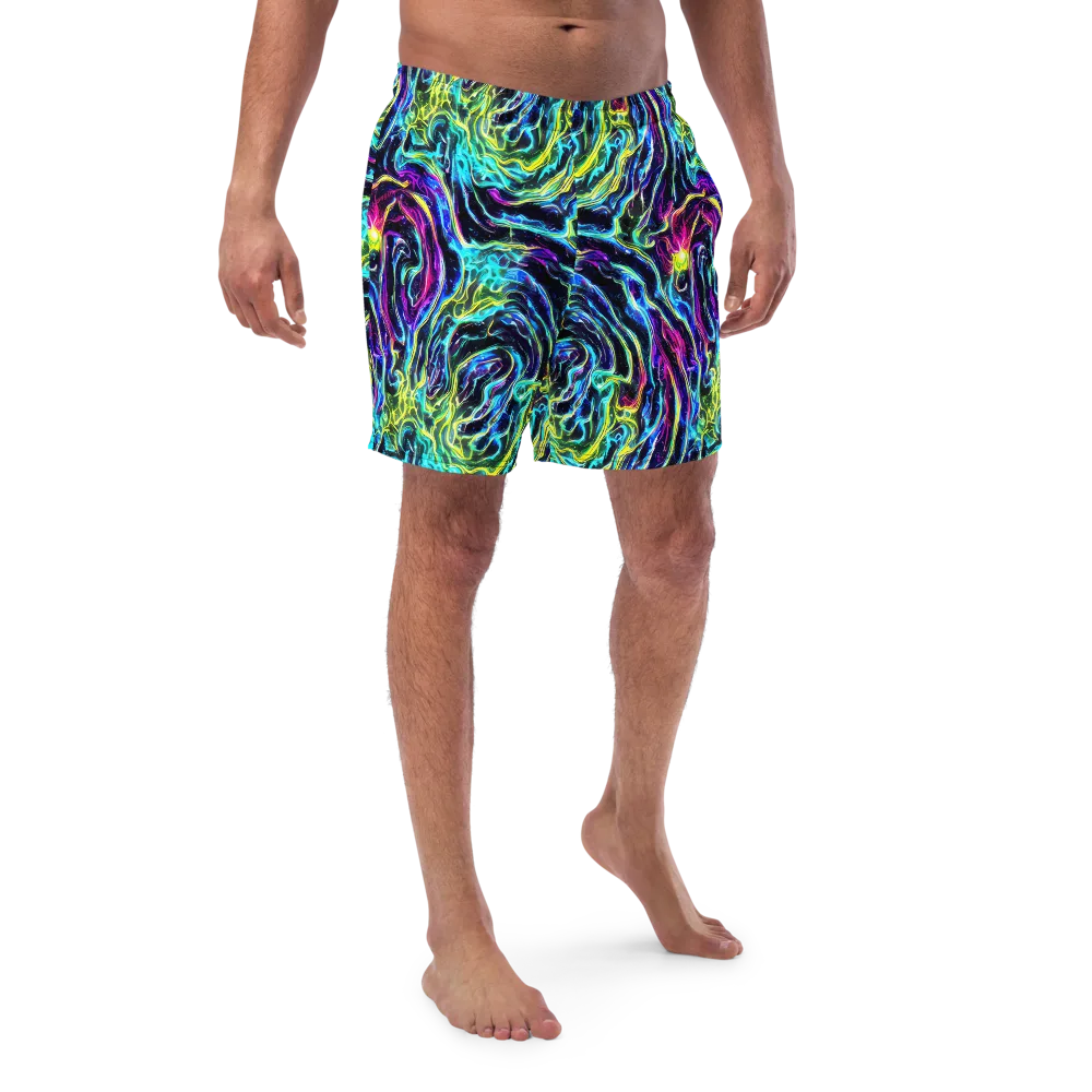 Prismatic Wildfire on Swim Trunks — Front