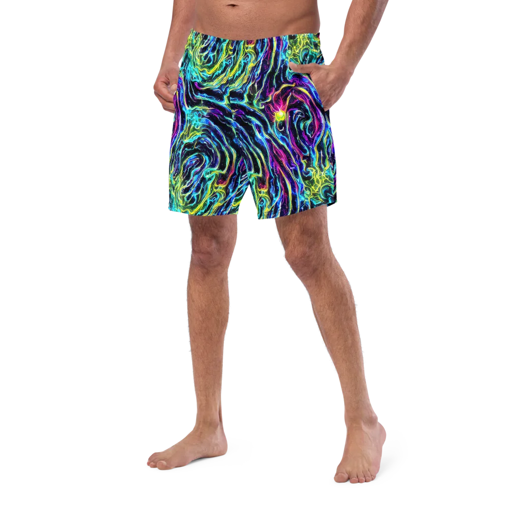 Prismatic Wildfire on Swim Trunks — Left Front