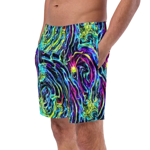 Prismatic Wildfire on a Swim Trunks