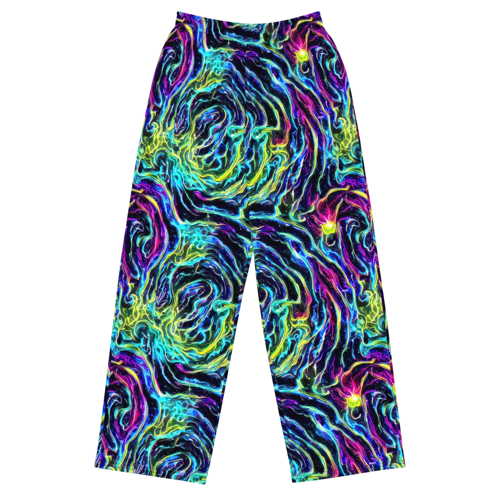 Prismatic Wildfire on Wide-Leg Pants — Front