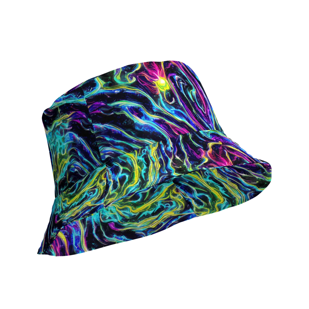 Prismatic Wildfire on Reversible Bucket Hat — Product details Outside