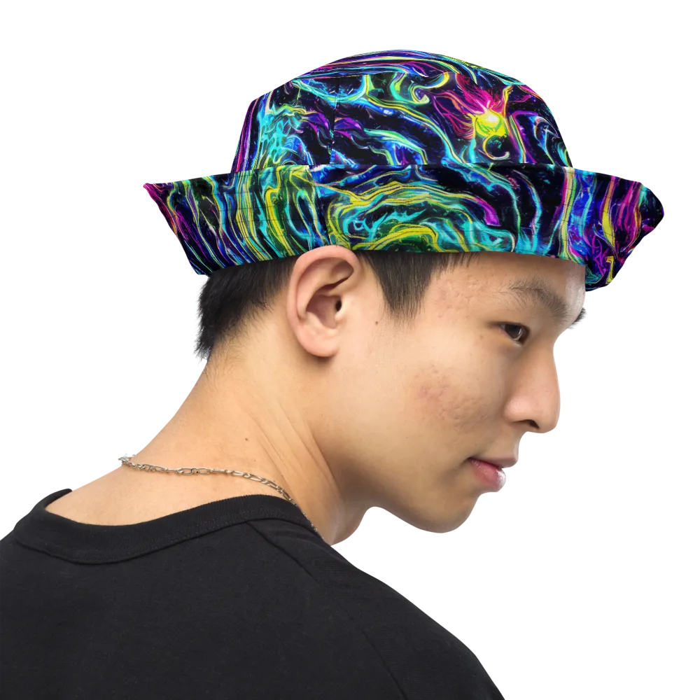 Prismatic Wildfire on Reversible Bucket Hat — Right Outside