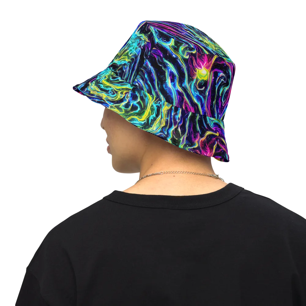 Prismatic Wildfire on Reversible Bucket Hat — Back Inside