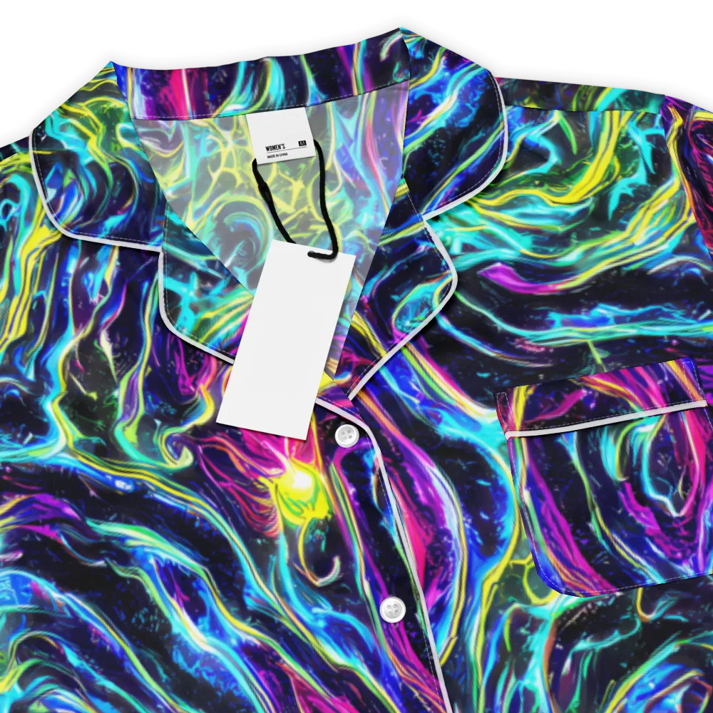 Prismatic Wildfire on Women's Short Sleeve Pajama Top — Product details