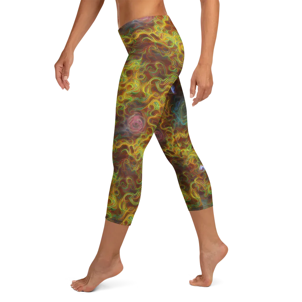 Molten Garden on Capri Leggings — Left