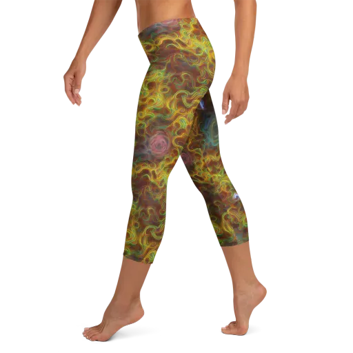 Molten Garden on a Capri Leggings