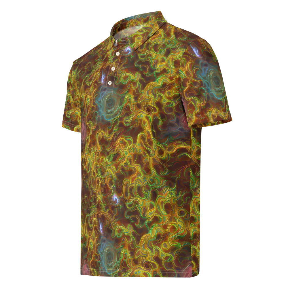 Molten Garden on Men's Slim Fit Polo Shirt — Left Front