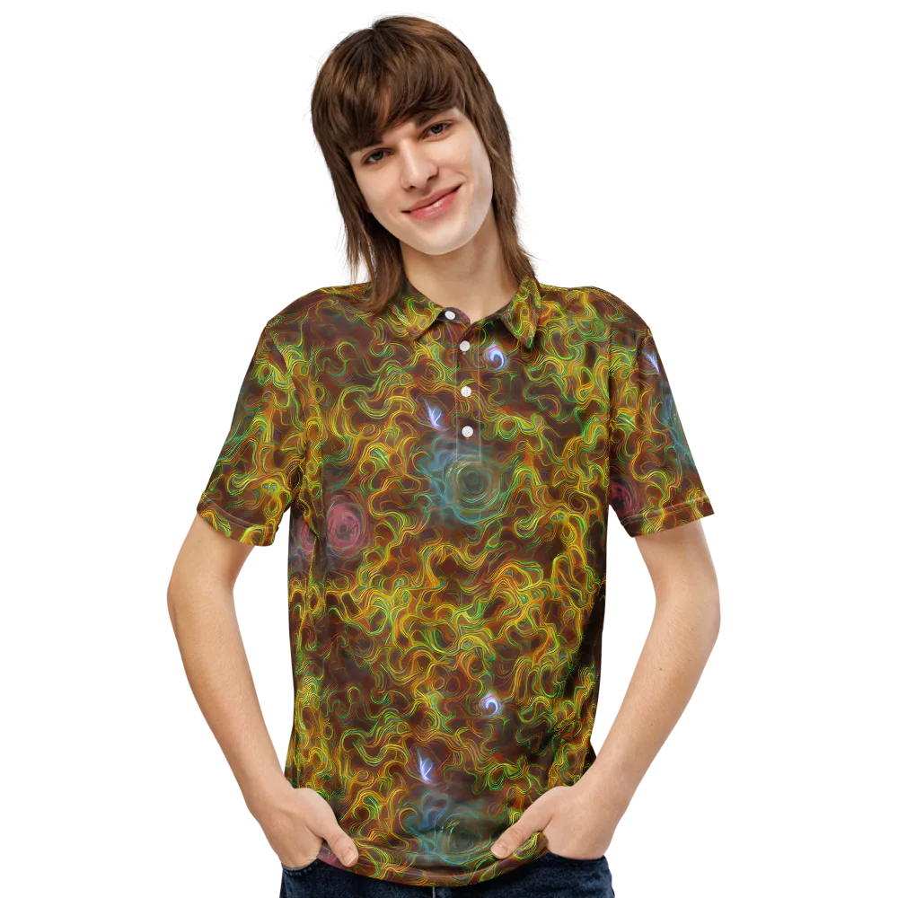 Molten Garden on Men's Slim Fit Polo Shirt — Front