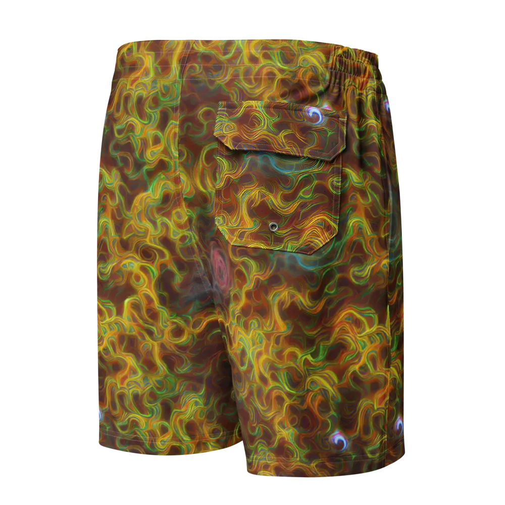 Molten Garden on Men's Board Shorts — Back